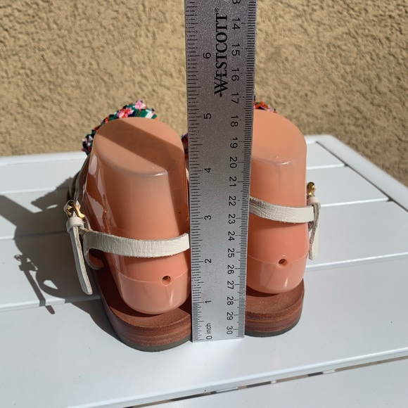 Boden white strappy leather with appliqués sandals size 8-8.5 ( European 39) - Picture 8 of 14